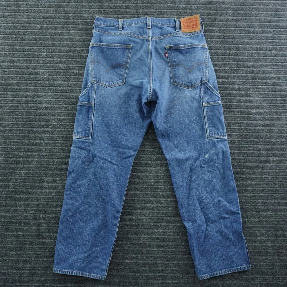 Levi's Carpenter Jeans Mens 34x32 Blue Workwear Fit Straight Leg Utility Denim